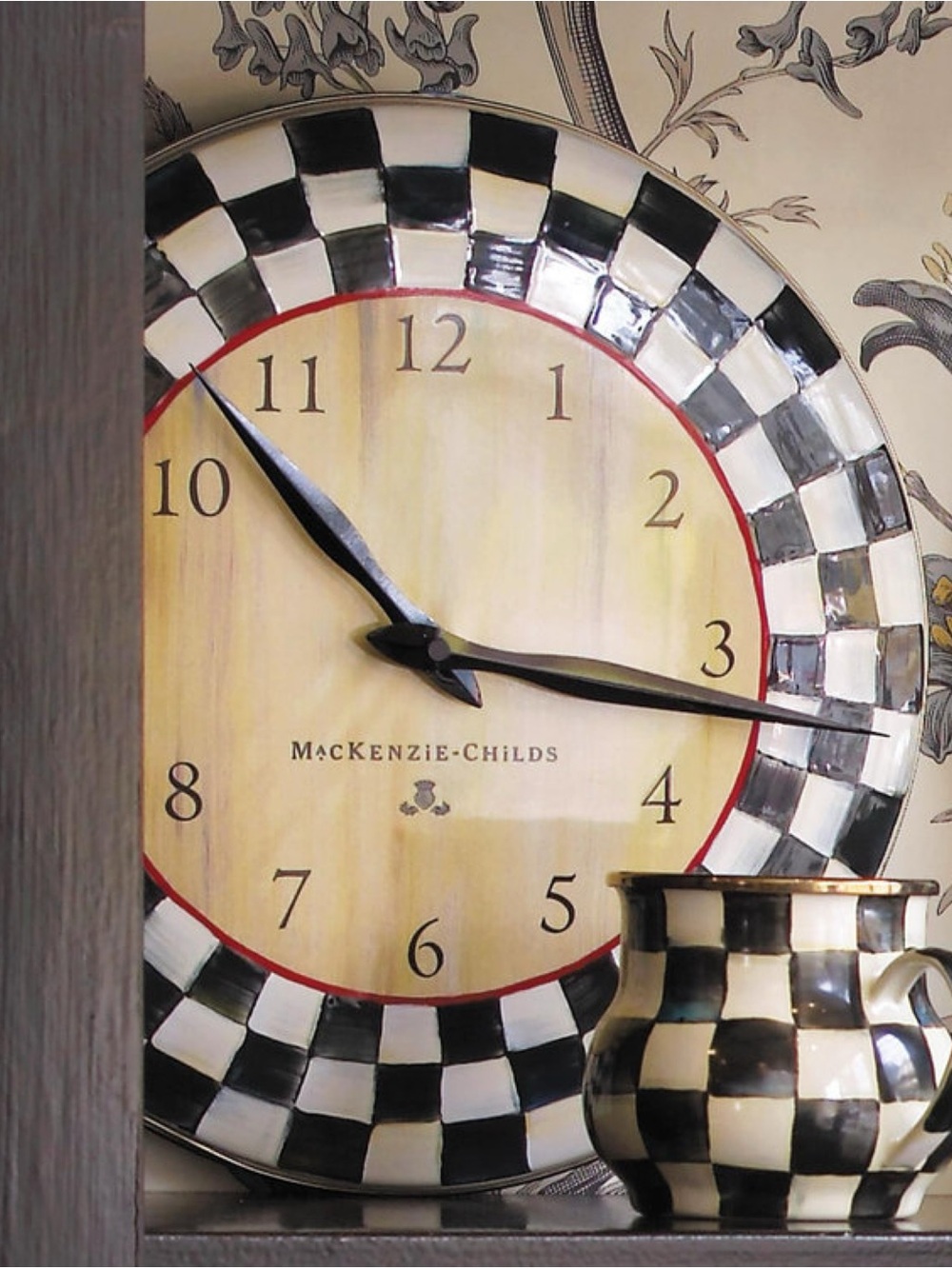 Mackenzie Childs Courtly Check Wall Clock
